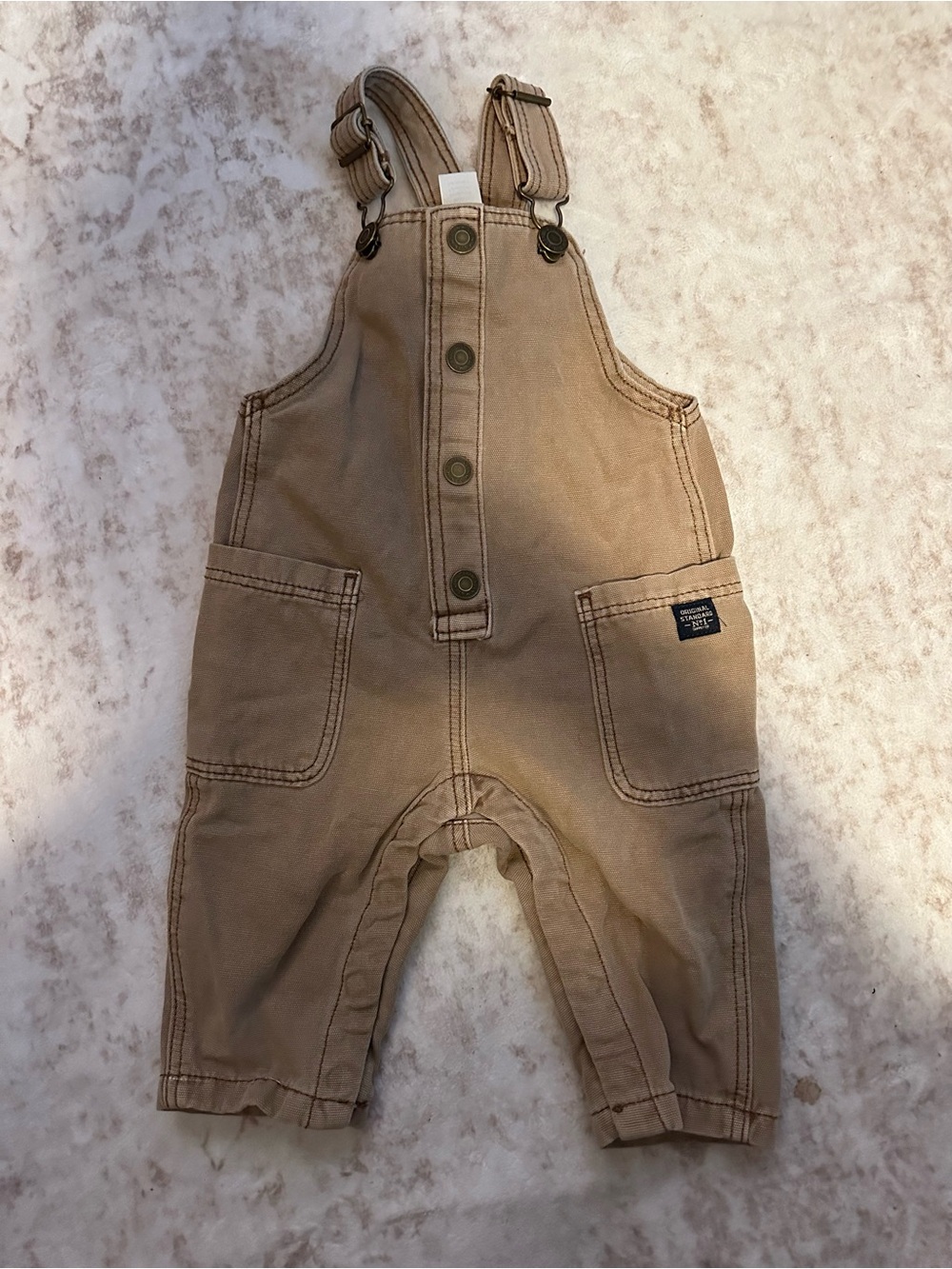 H&M Tan Cotton Overalls for Infants- Size 6 month